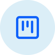 Developer - Project Product Mangers A blue icon showing an abstract concept